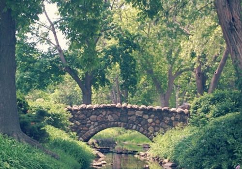 stone bridge in summer