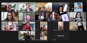 Virtual meet-and-greet session for Vineland’s sensory panel in February, 2022. New and existing panelists introduced themselves and as an ice breaker activity showcased their kitchen must-have item.