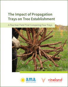 The Impact of propagation trays on tree establishment report