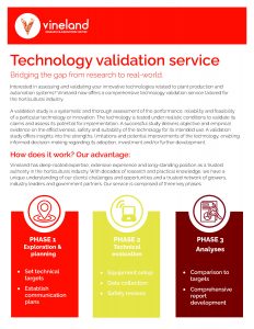 Vineland's new technology validation service